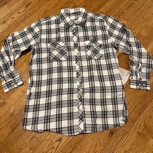 NIP- Classic Black and White Plaid Men's Shirt